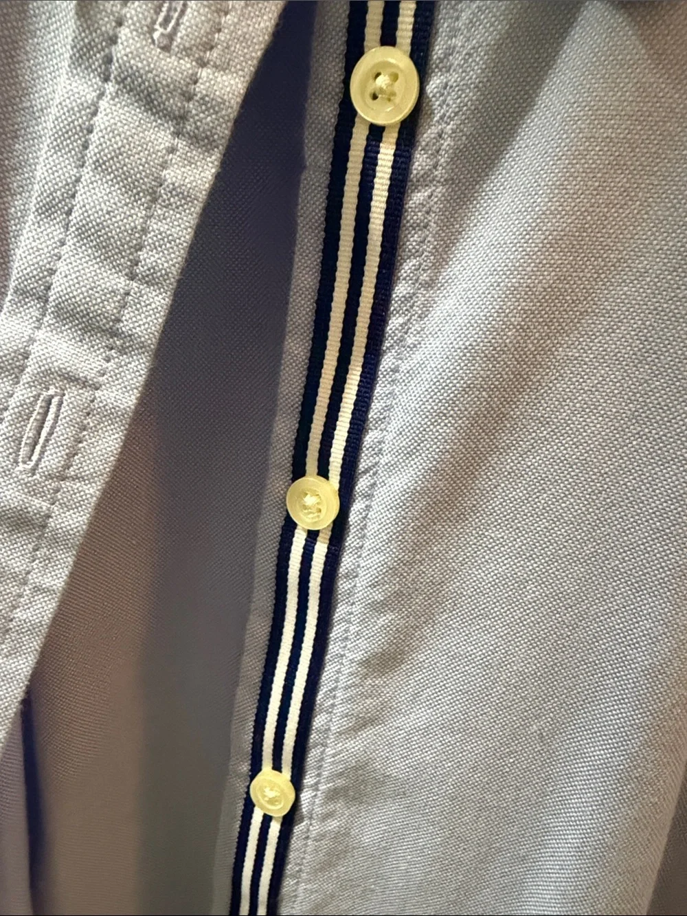 Banana Republic Light Blue Dress Shirt with Navy Contrast Placket